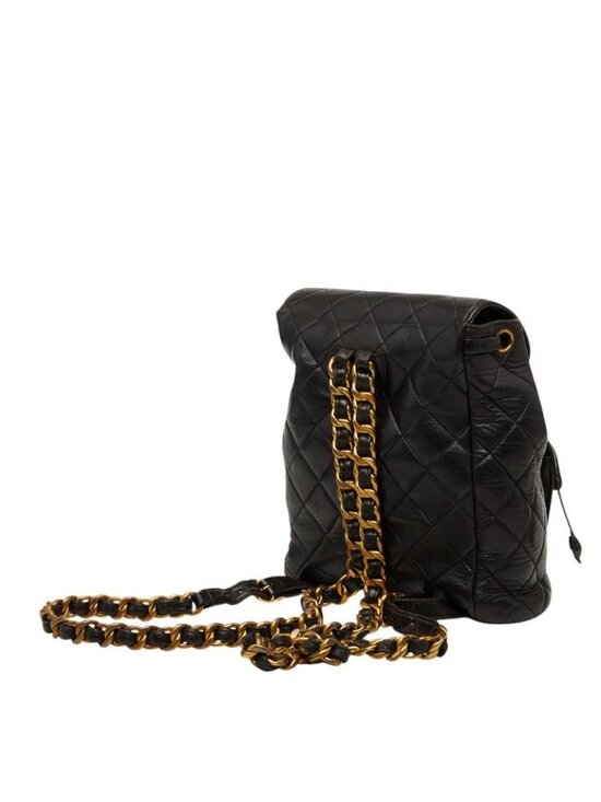 Chanel Quilted CC Logo Chain Backpack Black Lambskin main image 6